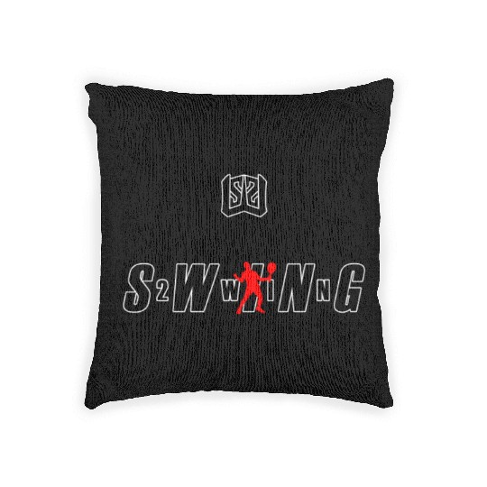 SWING Tennis Player #3 White/Red Woven Pillows