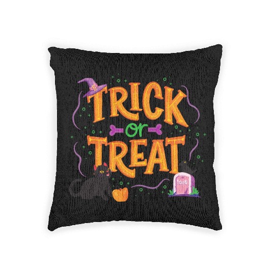 Trick or Treat Halloween. Woven Pillows