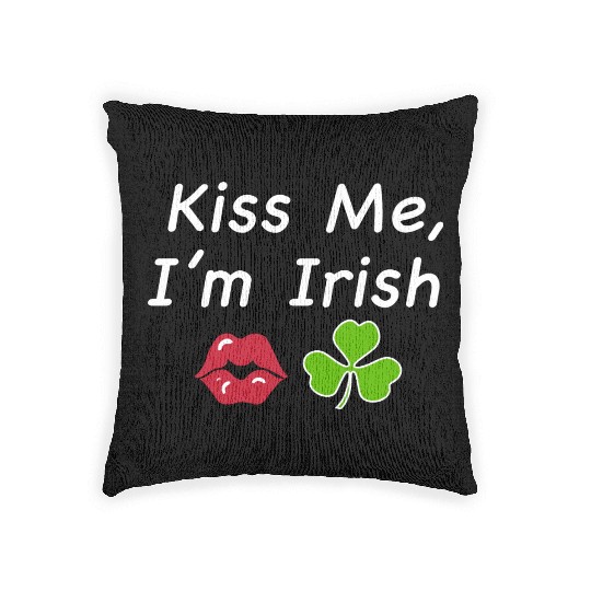 St Patricks Kiss Me I'm Irish Trendy Baby Woven Pillows, Y2k