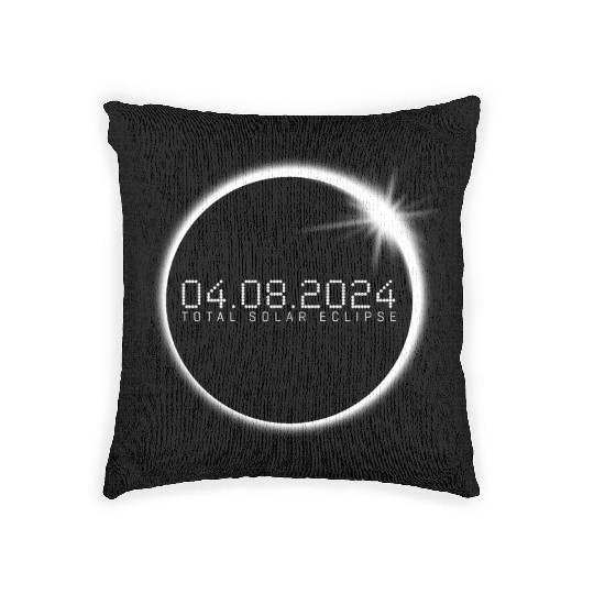 Total Solar Eclipse 2024 Woven Pillows