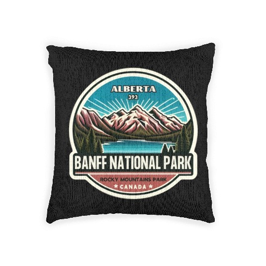 Banff National Park, Alberta Canada grizzly bears Woven Pillows