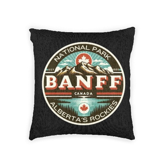 Banff National Park, Alberta Canada grizzly bears Woven Pillows