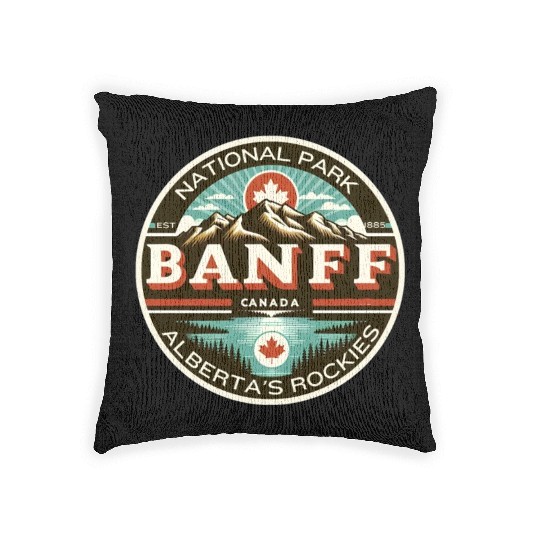Banff National Park, Alberta Canada grizzly bears Woven Pillows