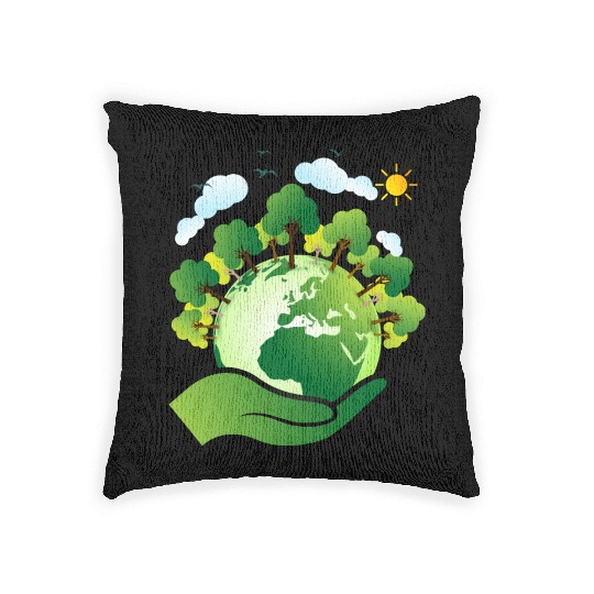 Earth day Woven Pillows