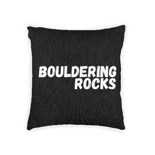 bouldering rocks Woven Pillows