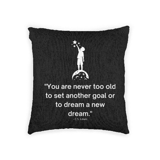 Motivational Quote - C. S. Lewis British writer Woven Pillows