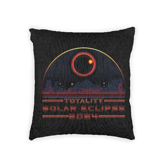Totality Solar Eclipse 2024 - Science Woven Pillows