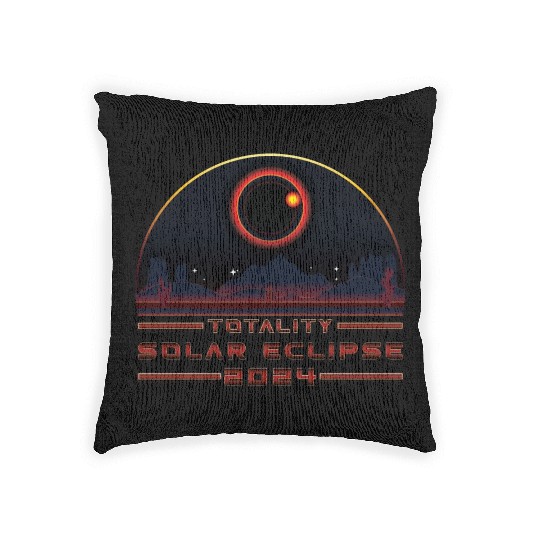 Totality Solar Eclipse 2024 - Science Woven Pillows