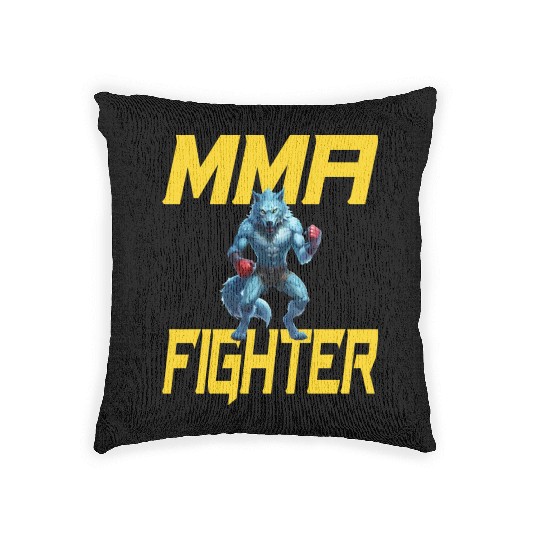 MMA Werewolf - Cool MMA Fighter Design Woven Pillows