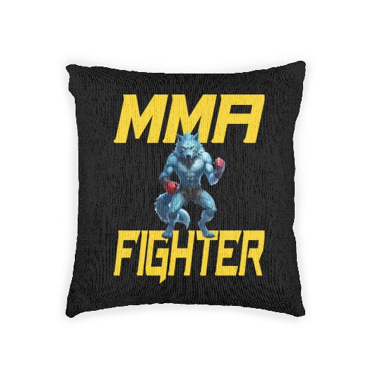 MMA Werewolf - Cool MMA Fighter Design Woven Pillows