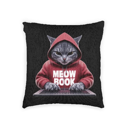 Meow Book Magic Woven Pillows