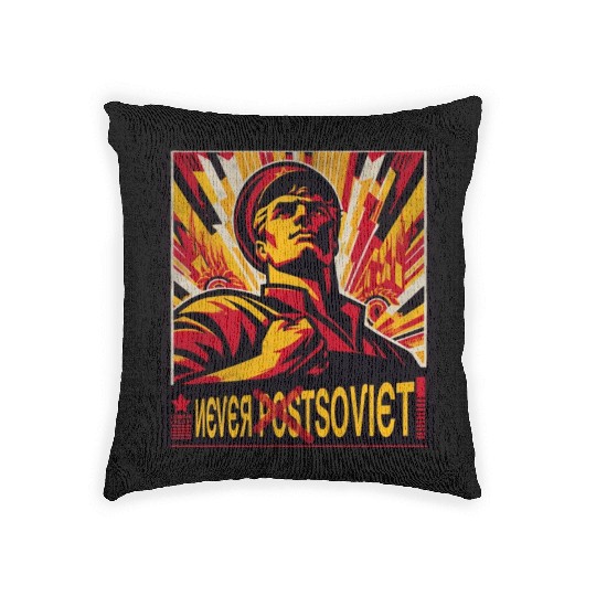 Never postsoviet never Soviet Woven Pillows