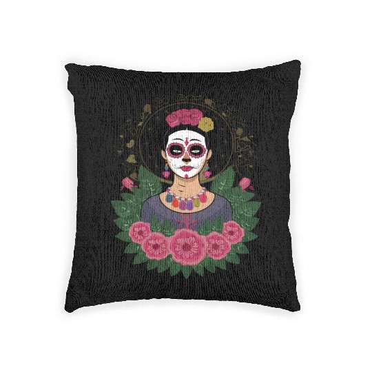 Frida Kahlo Day of the Dead Woven Pillows