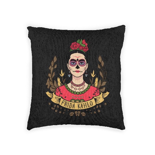 Frida Kahlo Day of the Dead Woven Pillows