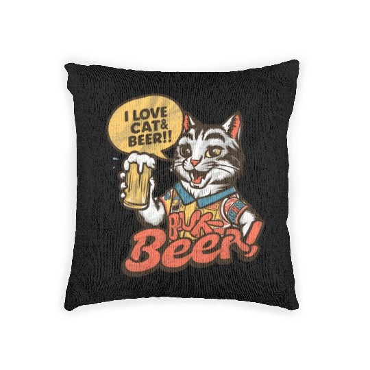 I Love Beer Woven Pillows