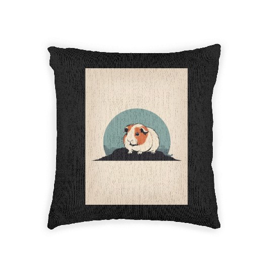 Guinea Pig 4 - Japanese Retro Art Woven Pillows