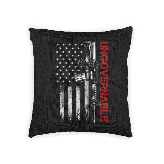 Ungovernable Become Ungovernable American USA FLag Woven Pillows