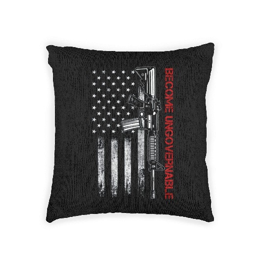 Become Ungovernable American USA Flag Woven Pillows