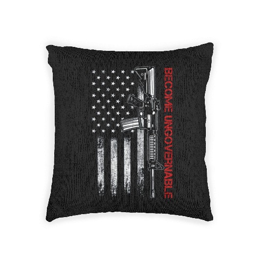 Become Ungovernable American USA Flag Woven Pillows
