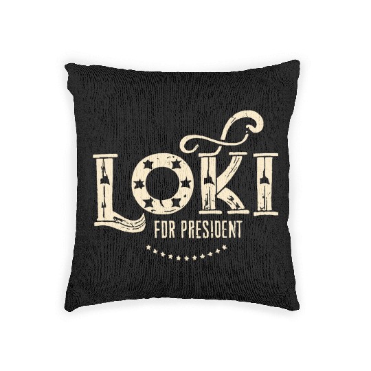 Loki For President Funny History Woven Pillows