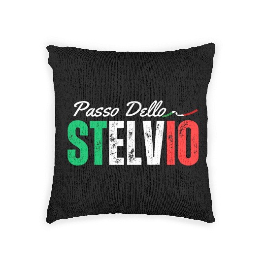 Italian mountain trip, Stelvio pass, passo dello s Woven Pillows