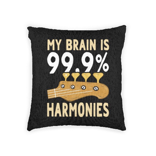 Bass Guitar Player Bassist Woven Pillows