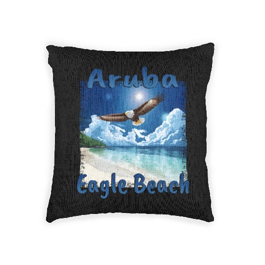 Aruba Eagle Beach Vacation Dream Woven Pillows