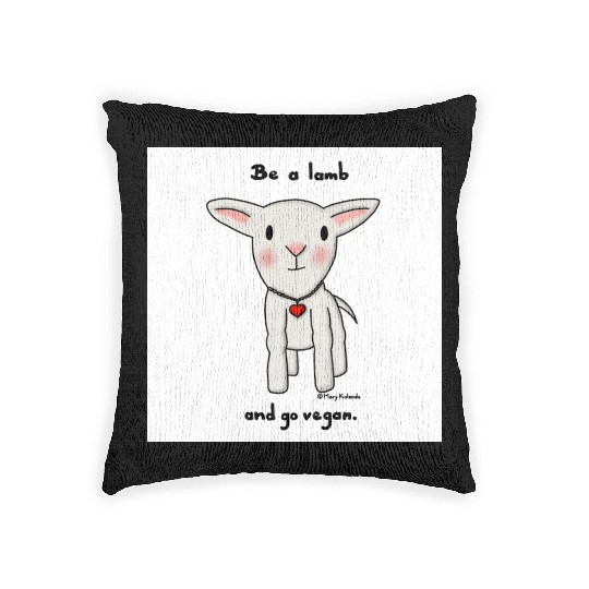 Be a Lamb and Go Vegan Woven Pillows