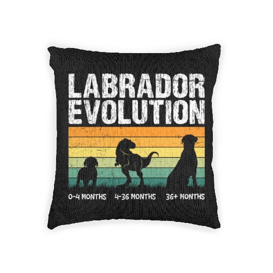 Labrador EVOLUTION Labrador Lovers Funny Woven Pillows