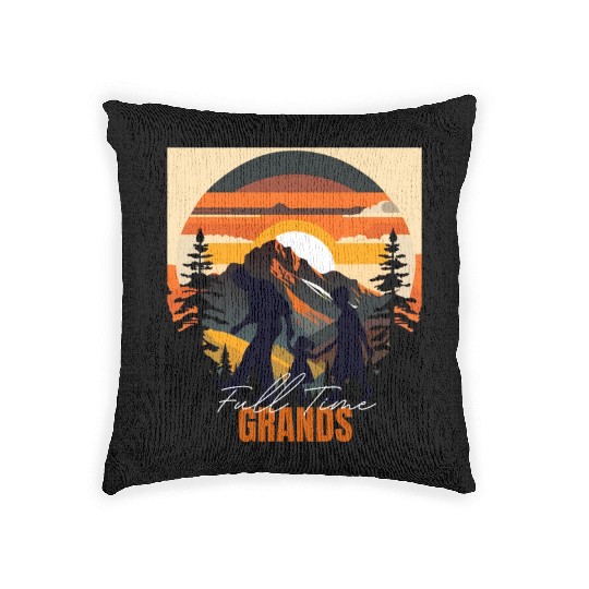 Full time Grands - Funny Grandparents Woven Pillows