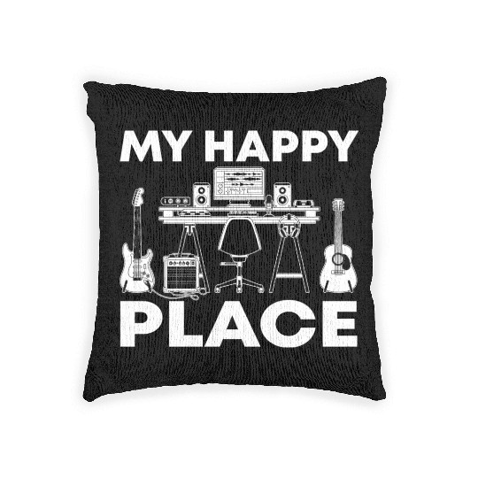 Funny Music Producer Sound Engineer Woven Pillows