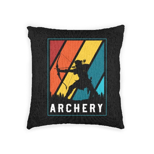 Archery Target Arrow Woven Pillows