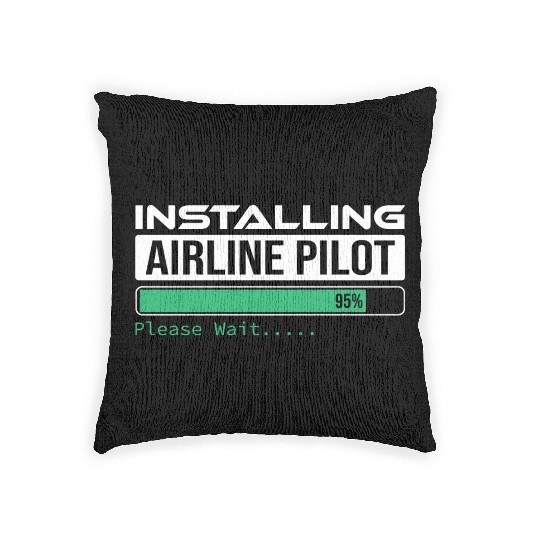 Installing Airline Pilot please wait Fynny Woven Pillows