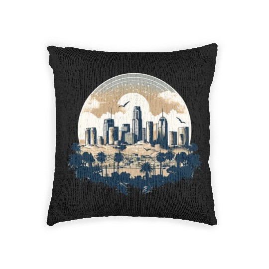 Los Angeles - City of Angels Woven Pillows
