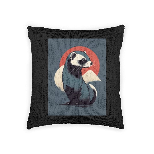 Ferret 1 - Japanese Old Vintage Woven Pillows