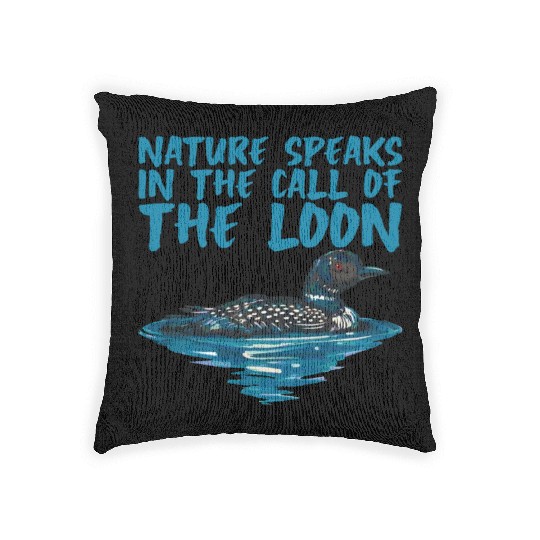 Nature Speaks In The Call Of The Loon 2 Woven Pillows