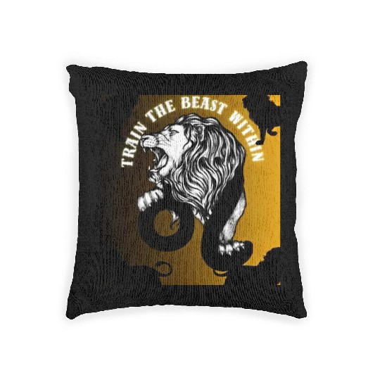 "Train the Beast within!!" By BeastHugo704 Woven Pillows