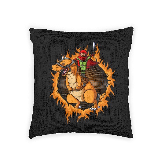 The Assassin With Tyrannosaurus Rex Woven Pillows