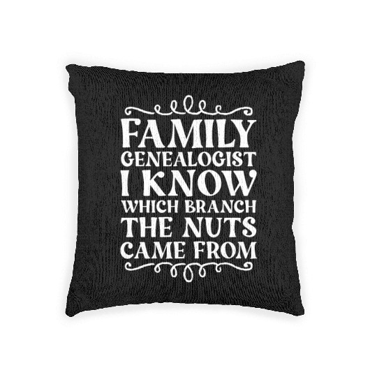 Family Genealogist Ancestry Lineage Genealogy Woven Pillows