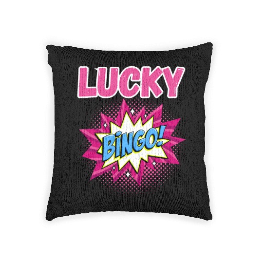 Lucky bingo Woven Pillows