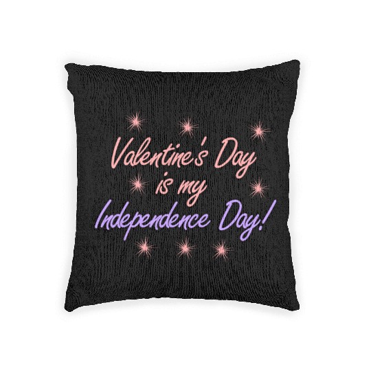 Single Alone Lonely valentine's day joke Woven Pillows