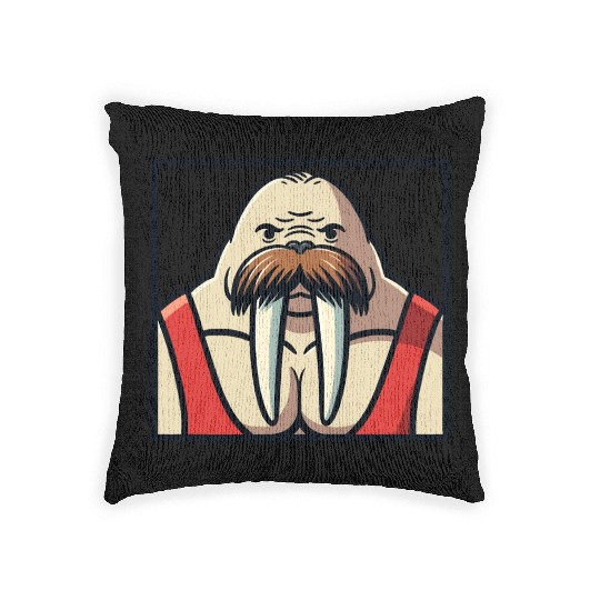Walrus Wrestler Woven Pillows