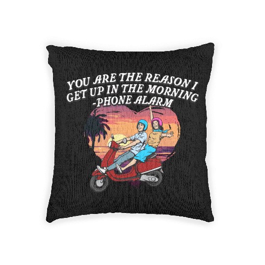 You Get Me Up Daily Funny Valentines Day Humor Woven Pillows