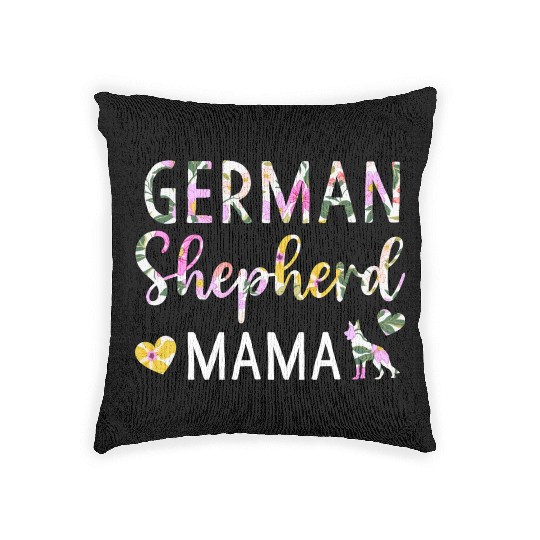 German Shepherd Mama Dog Lover for Mom Owner Woven Pillows