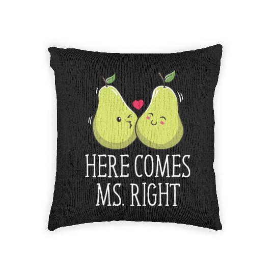 Here Comes Ms Right Wedding Funny Bride Bridal Woven Pillows