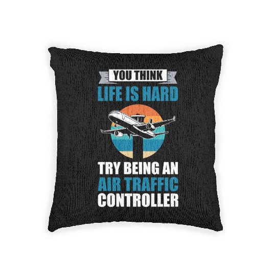 Aviation Aircraft Runway Air Traffic Controller Woven Pillows