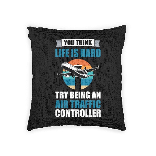 Aviation Aircraft Runway Air Traffic Controller Woven Pillows
