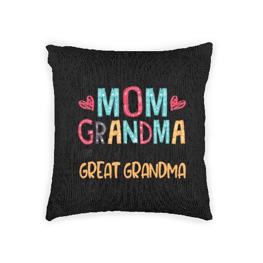 I'm A Mom Grandma And A Great Grandma Mother's Day Woven Pillows