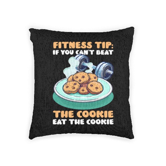 Cookie Lover Can't Beat Cookie, Eat the Cookie Woven Pillows
