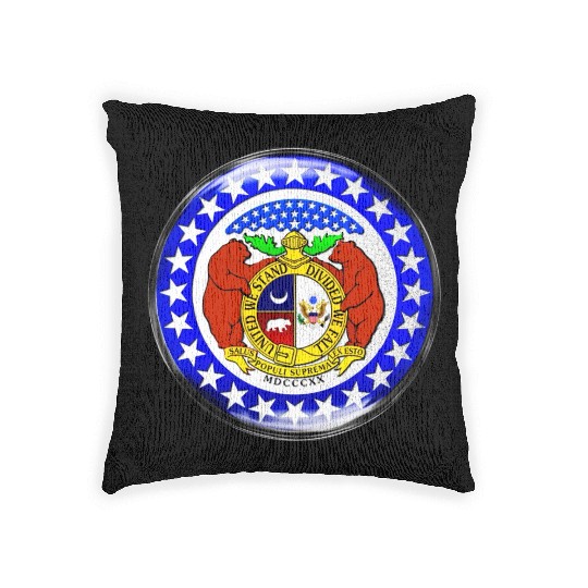 Re-Imagined Missouri State Seal in Glass Bubble Woven Pillows